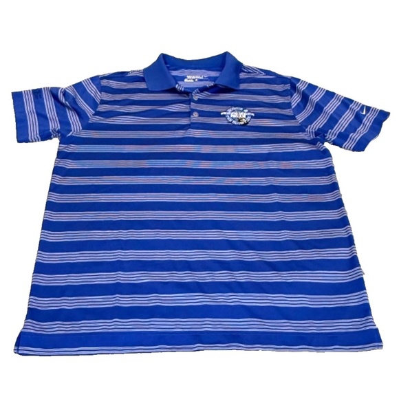 NIKE GOLF Dri-Fit Tour Performance Polo Shirt; Monday After Masters; Blue; Large - Picture 1 of 5